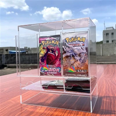 Acrylic 3 Slot Booster Pack Dispenser