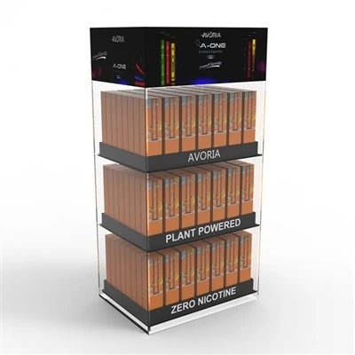 Lockable Countertop Acrylic Vape Display Case With LED
